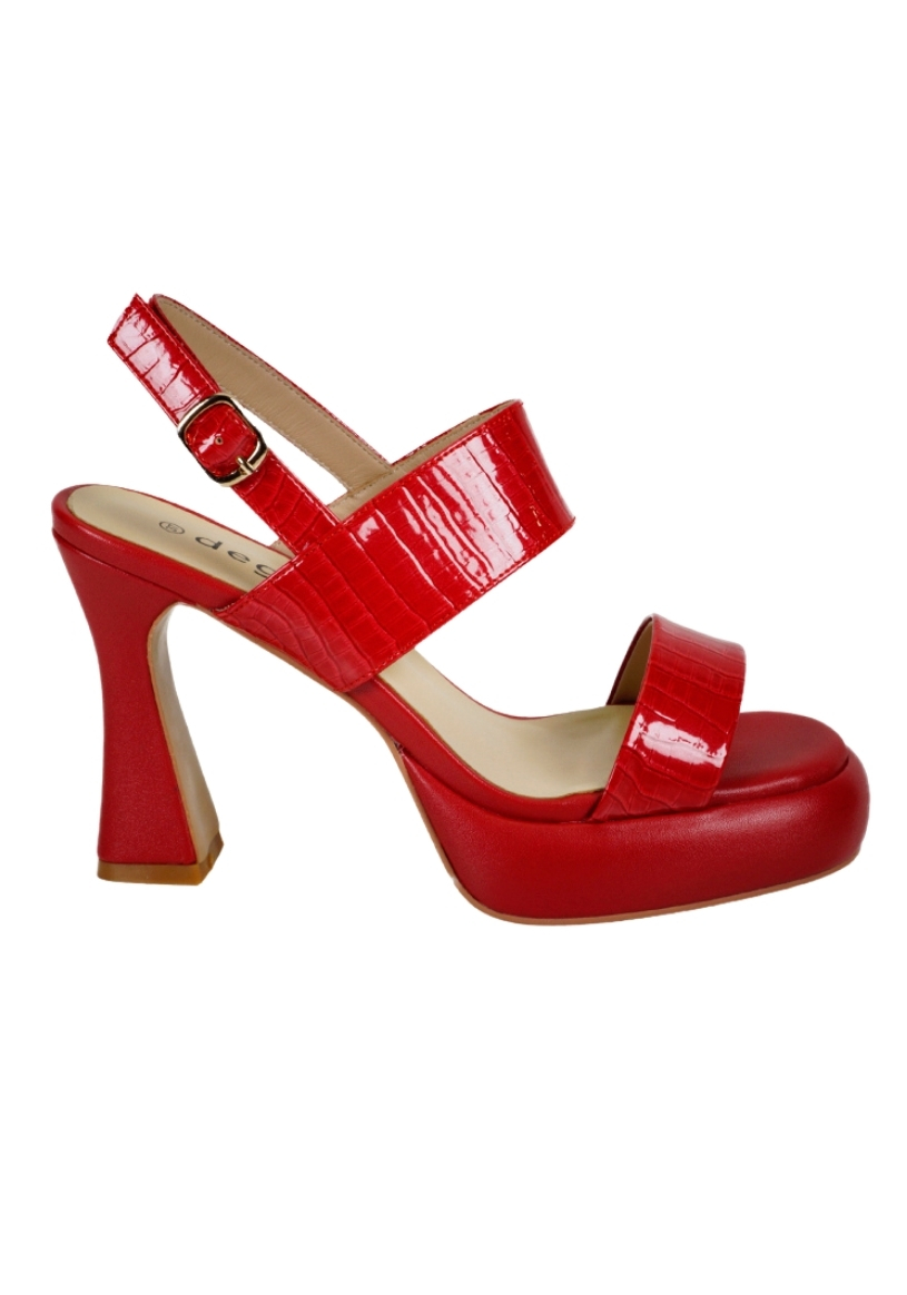 SANDALIAS MUJER DEGAS CUERO KADER ROJO CH0548S24RED - 1