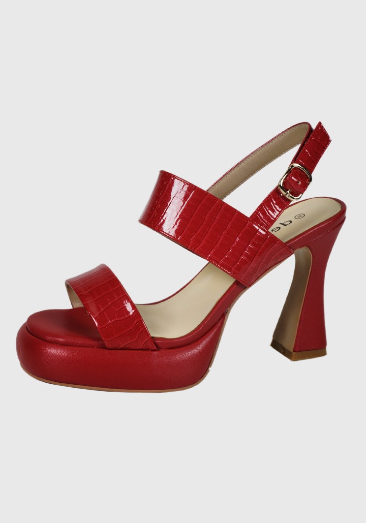 SANDALIAS MUJER DEGAS CUERO KADER ROJO CH0548S24RED - 2
