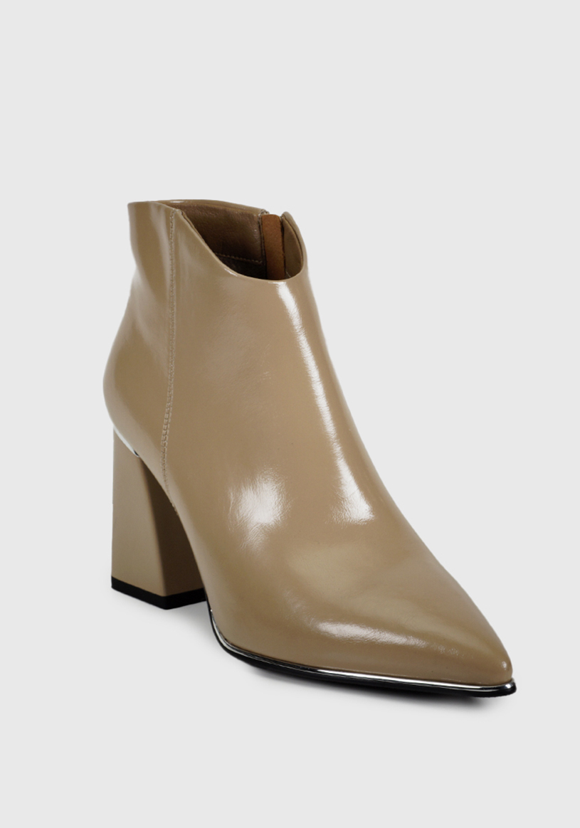 BOTÍN CUERO BEIGE DAYMARA FORMAL - 3