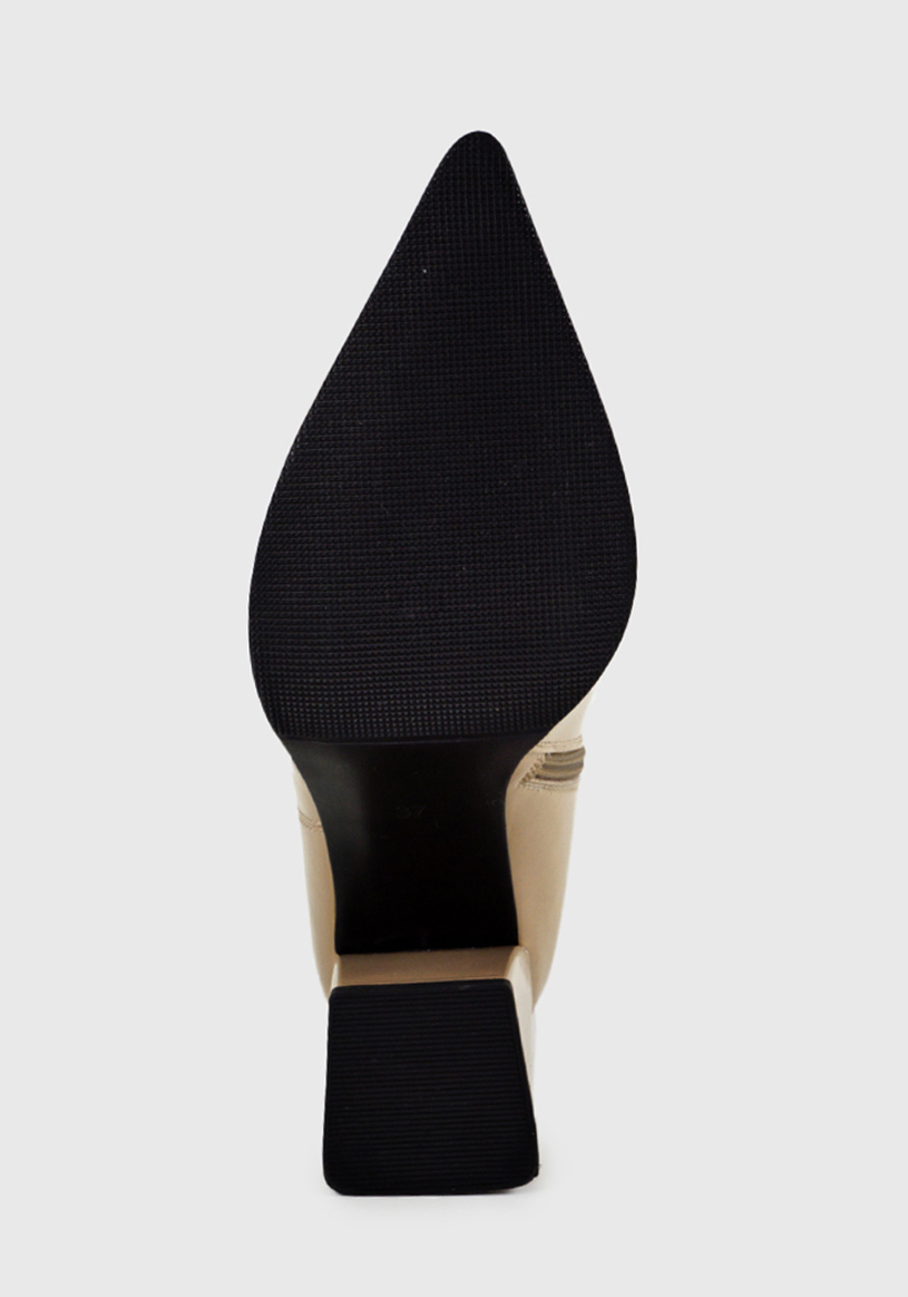 BOTÍN CUERO BEIGE DAYMARA FORMAL - 6