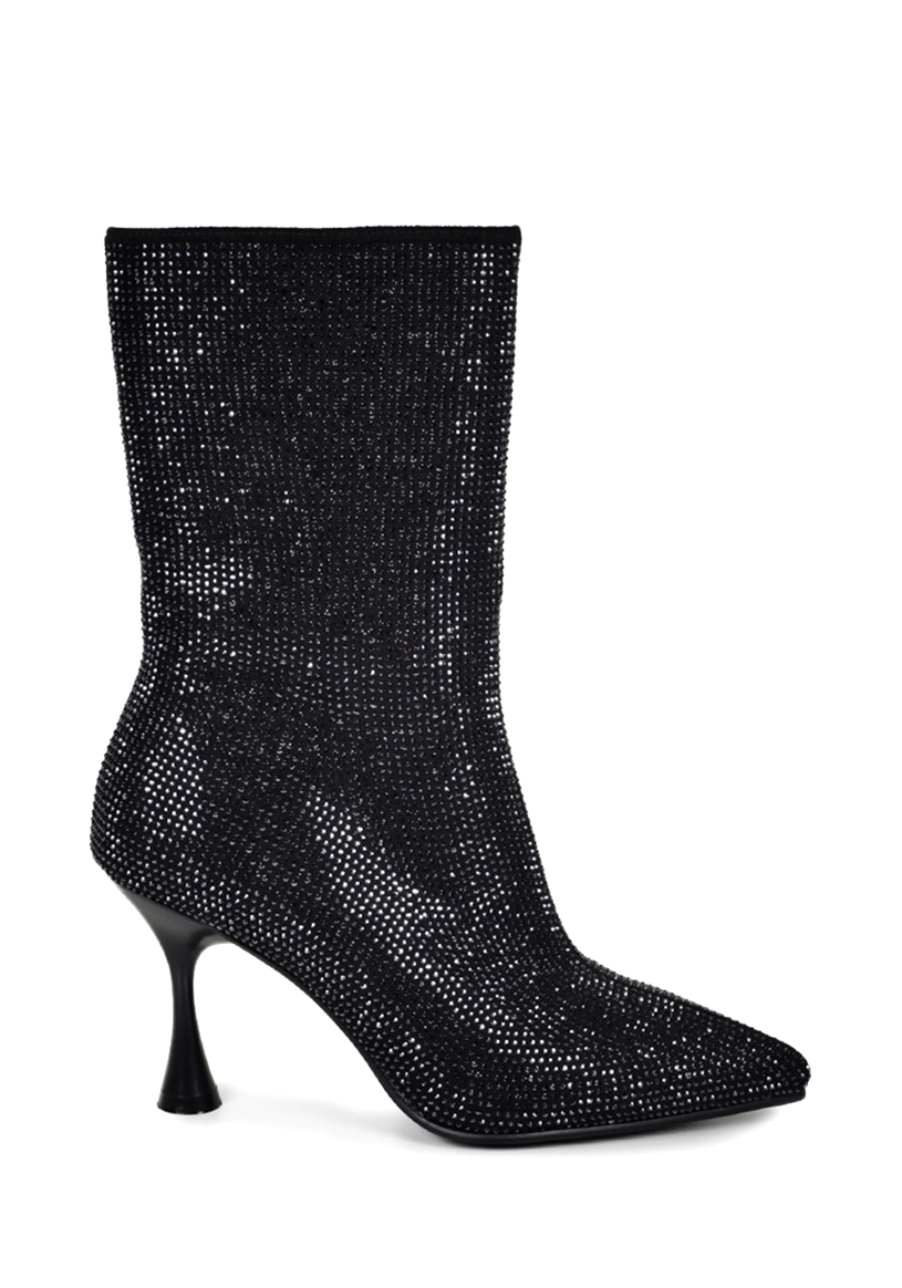 BOTÍN NEGRO DIVANI BRILLANTE FORMAL - 1