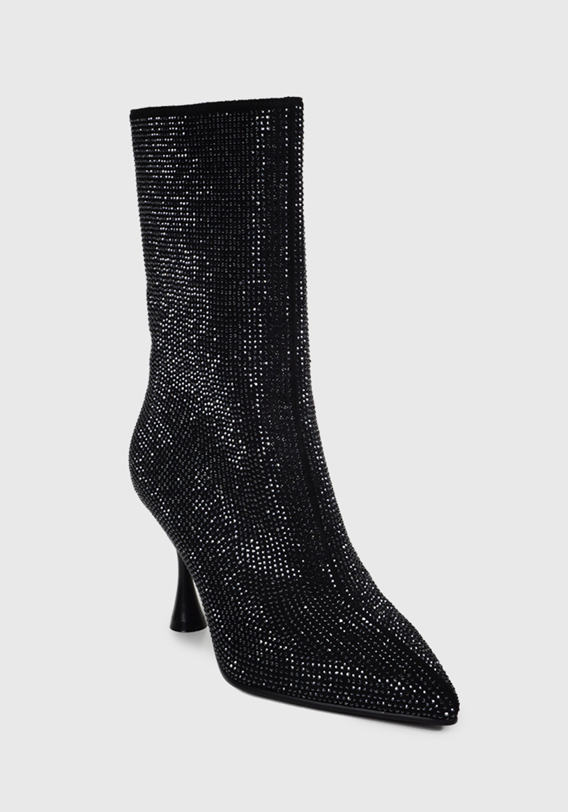 BOTÍN NEGRO DIVANI BRILLANTE FORMAL - 3