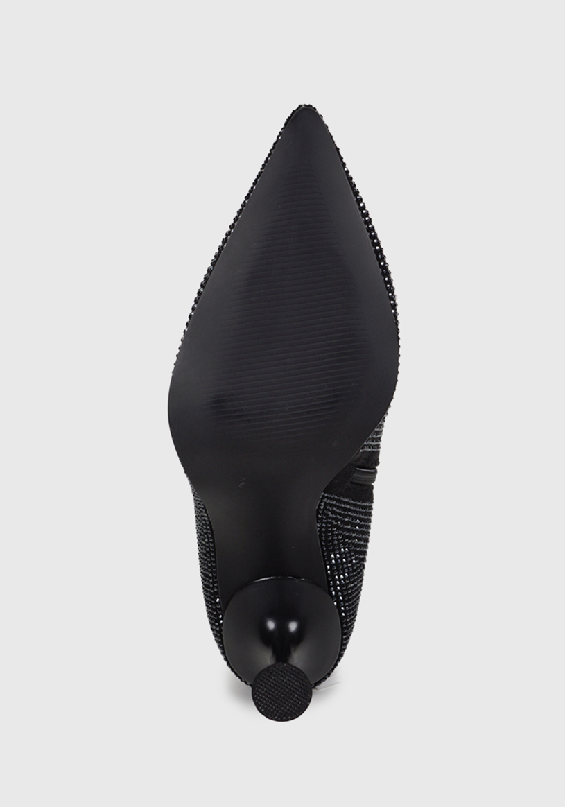 BOTÍN NEGRO DIVANI BRILLANTE FORMAL - 6