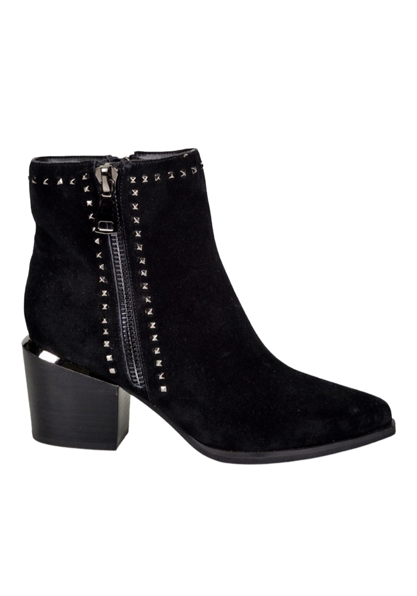 BOTÍN CUERO NEGRO XAMILA CASUAL - 1