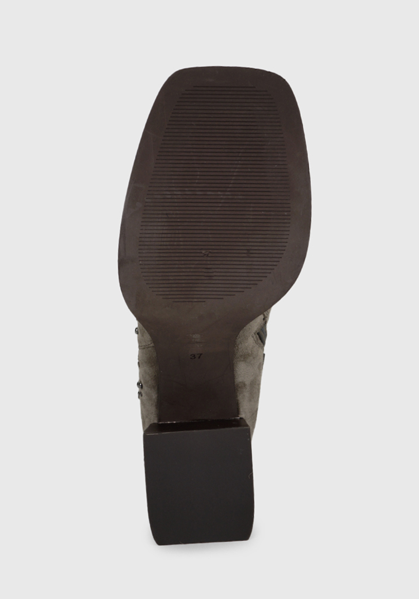 BOTÍN CUERO TAUPE DONNA CASUAL - 8