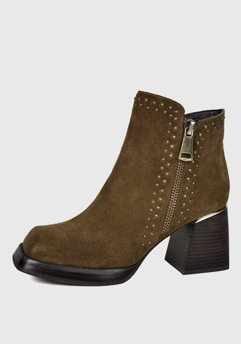 BOTÍN CUERO CAMEL DONNA CASUAL - 2
