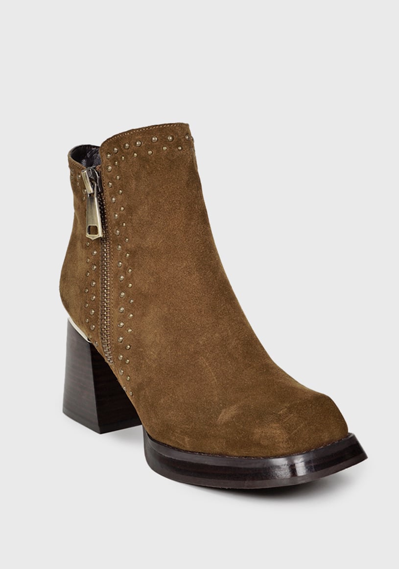 BOTÍN CUERO CAMEL DONNA CASUAL - 3