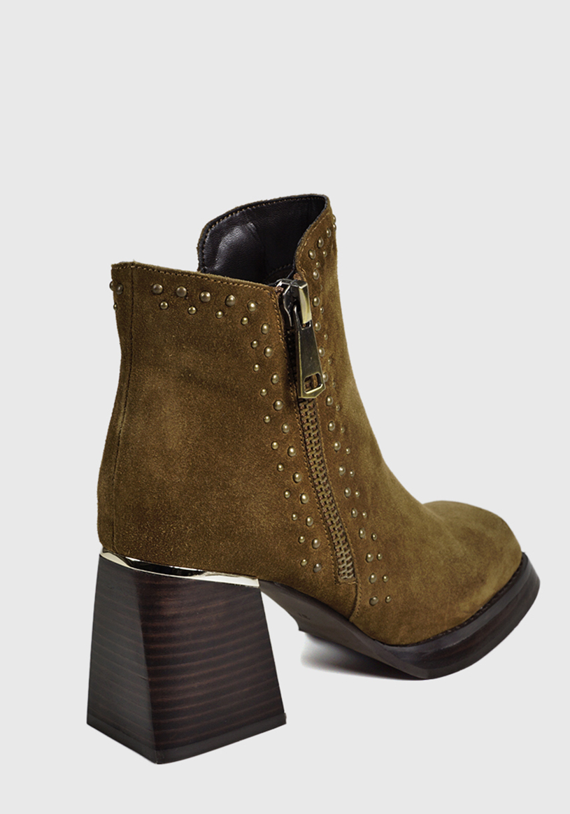 BOTÍN CUERO CAMEL DONNA CASUAL - 8