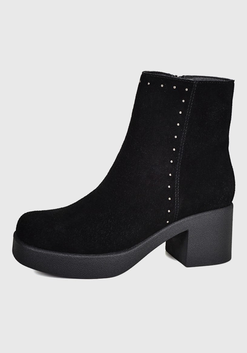 BOTÍN CUERO NEGRO ESTER CASUAL - 2