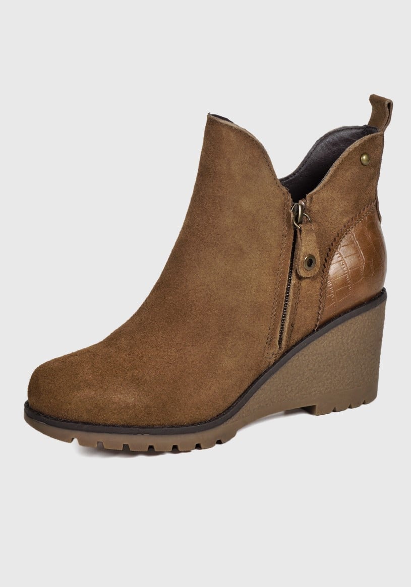 BOTÍN CUERO CAMEL GRACIELA CASUAL - 2