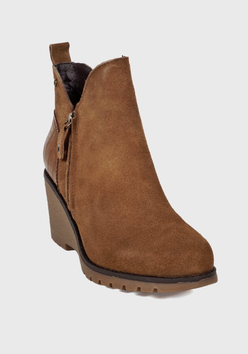 BOTÍN CUERO CAMEL GRACIELA CASUAL - 3