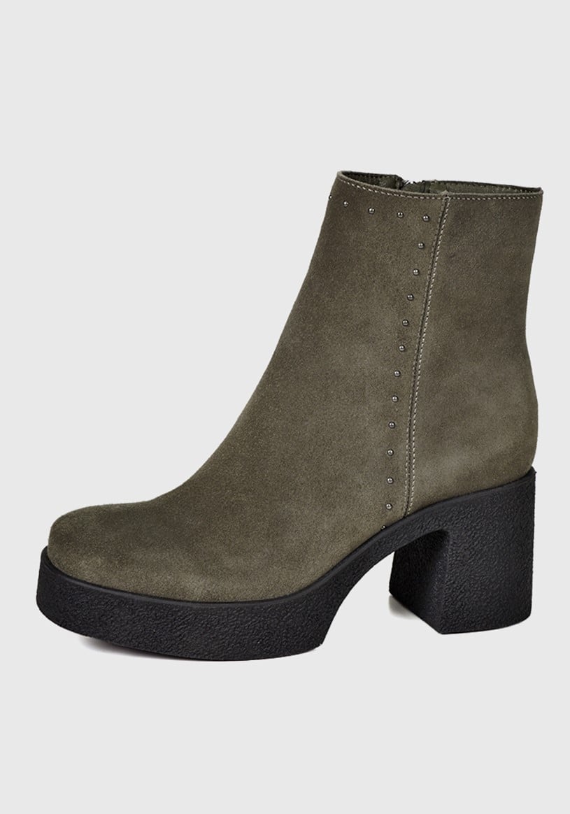BOTÍN CUERO GRIS ESTER CASUAL - 2
