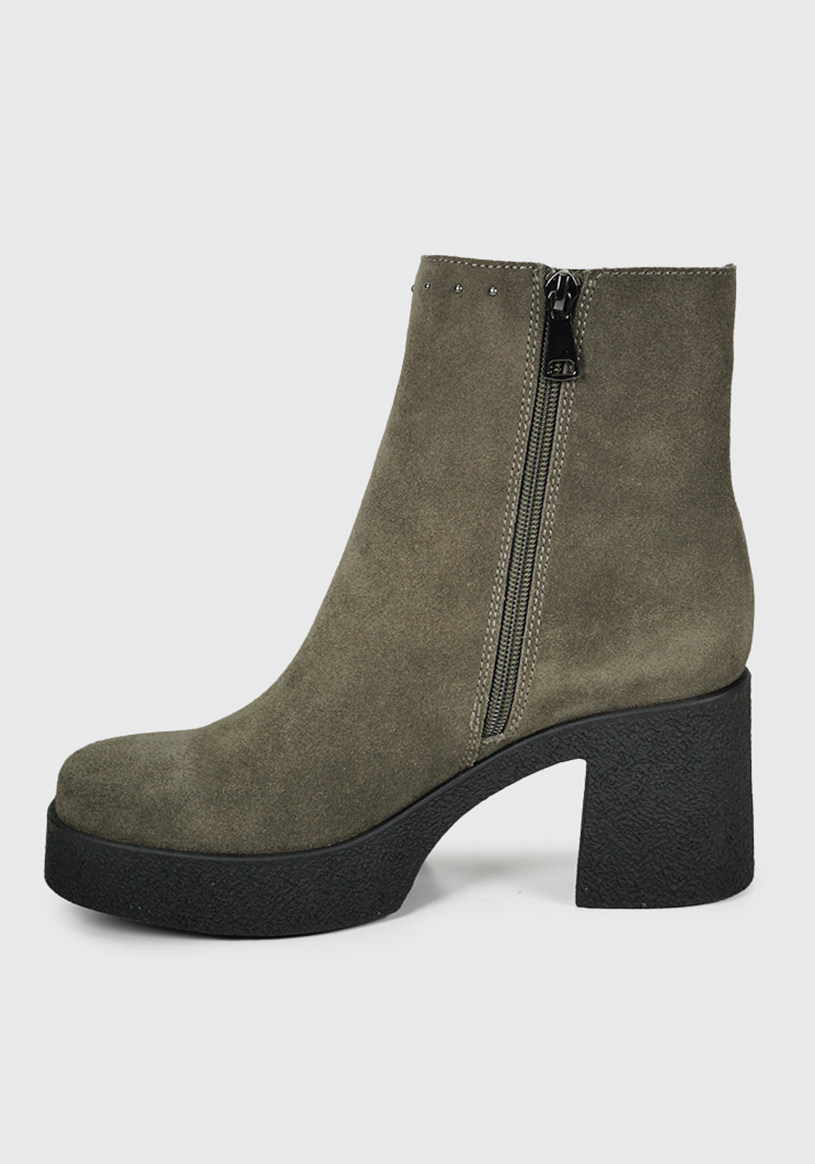 BOTÍN CUERO GRIS ESTER CASUAL - 5