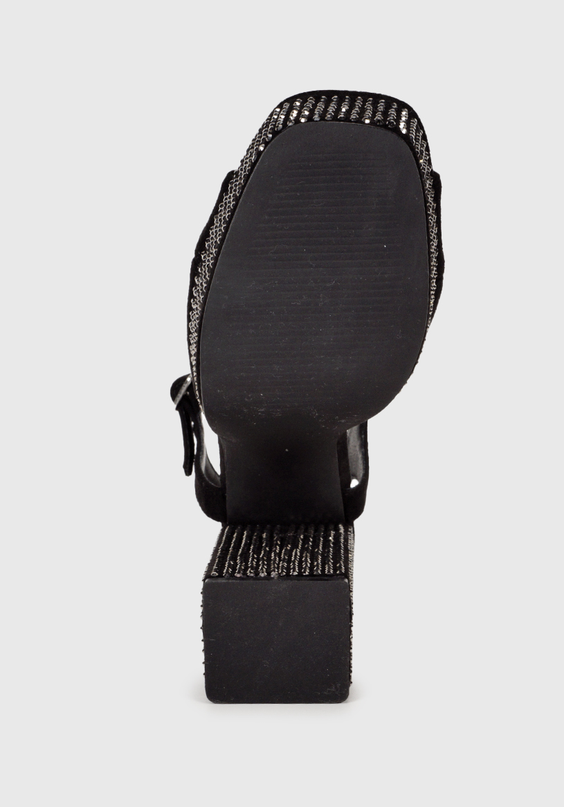 SANDALIAS MUJER EDA MANZINI LIYA NEGRO BRILLANTE DRE214W24BKS - 7