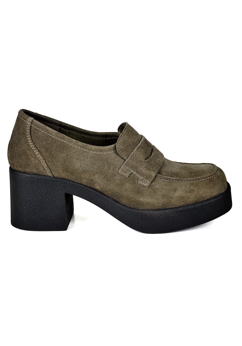 ZAPATO CUERO SYRIANA GRIS - 1