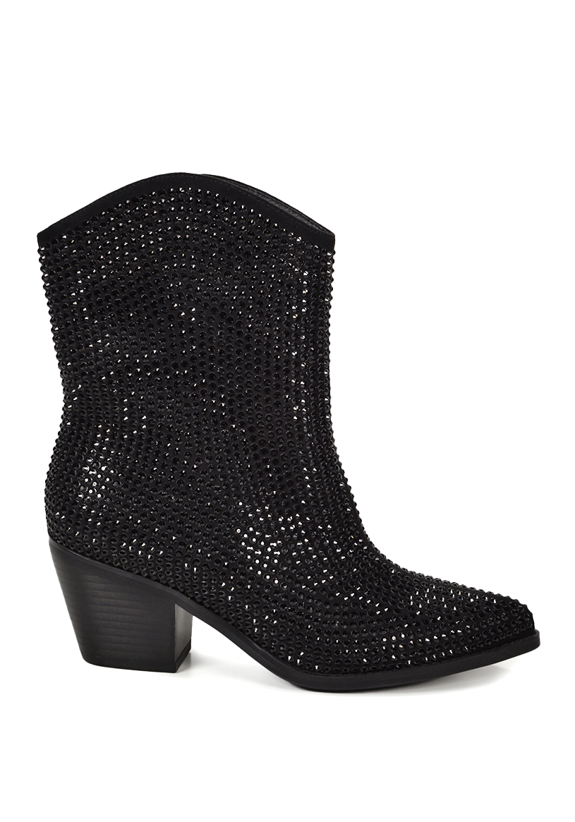 BOTÍN NEGRO LUCILLE BRILLANTE FORMAL - 1