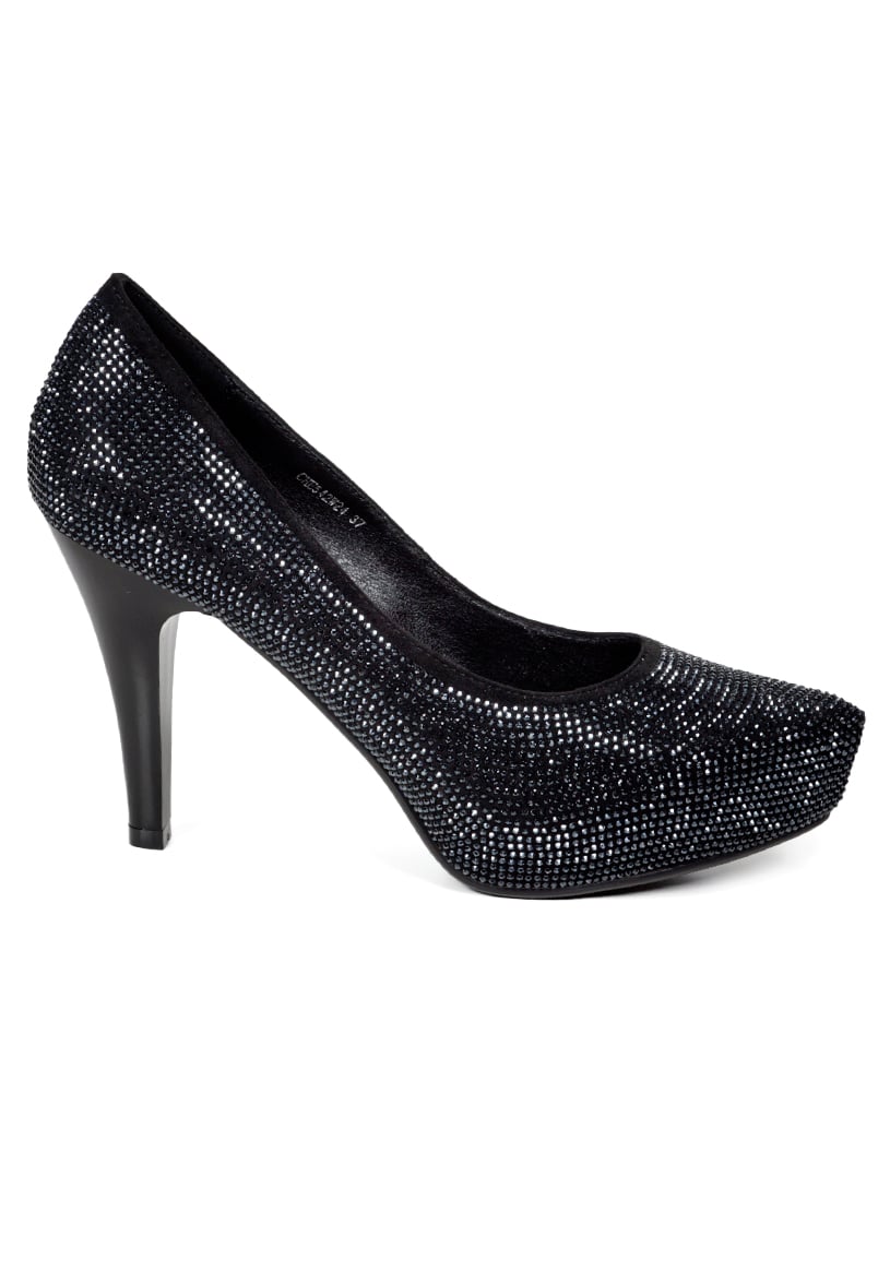 ZAPATO CANDELA NEGRO CON BRILLOS - 1