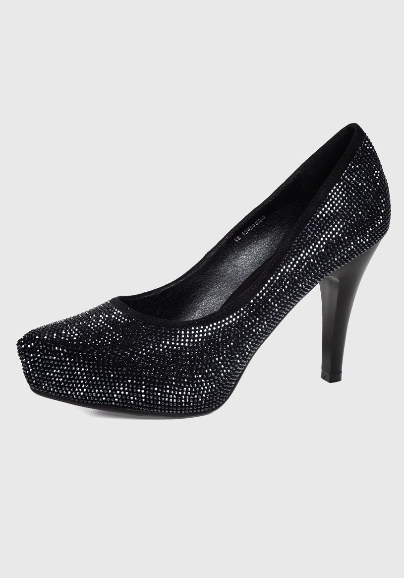 ZAPATO CANDELA NEGRO CON BRILLOS - 3