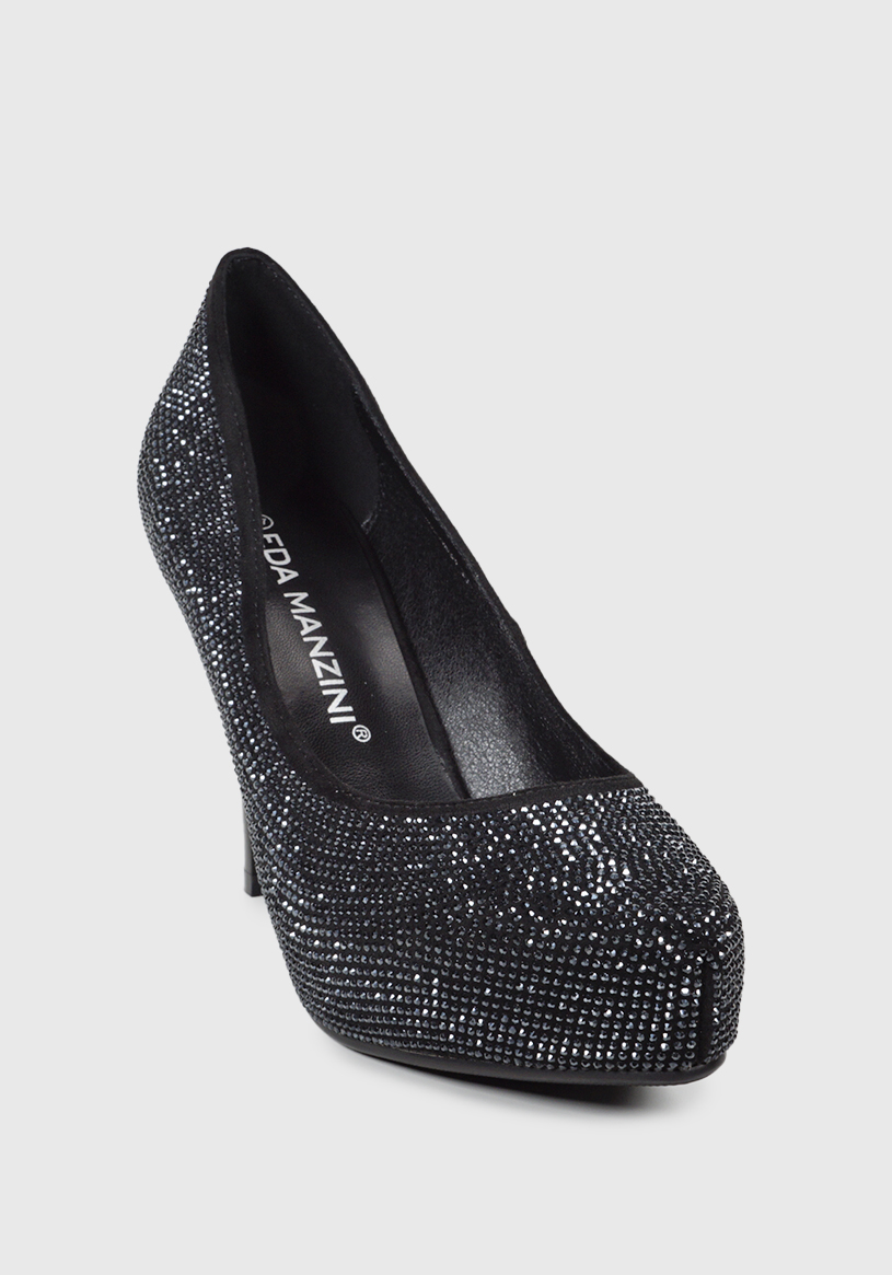 ZAPATO CANDELA NEGRO CON BRILLOS - 6