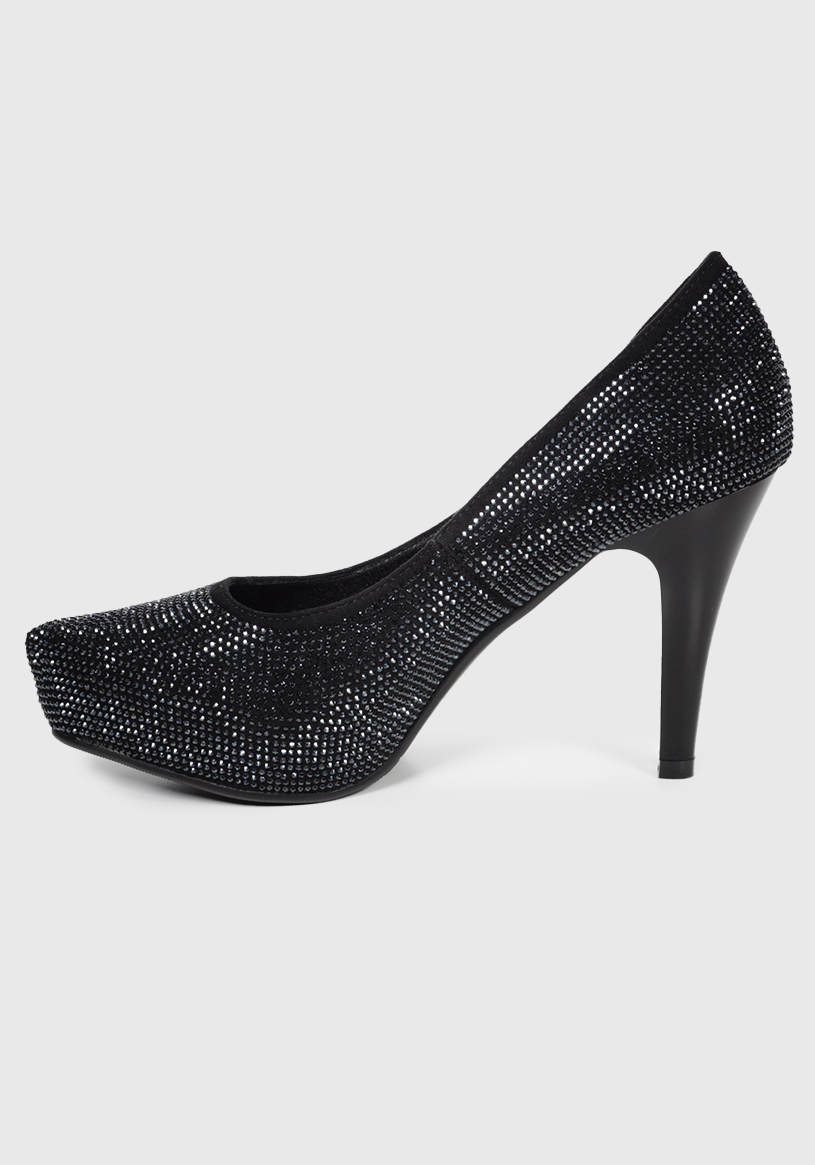 ZAPATO CANDELA NEGRO CON BRILLOS - 7