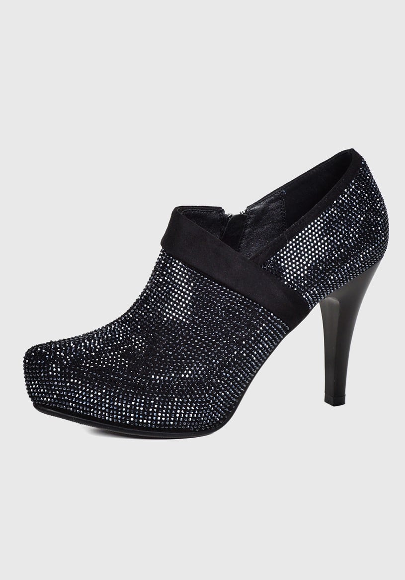 BOTÍN NEGRO ALEYDA BRILLANTE FORMAL - 2