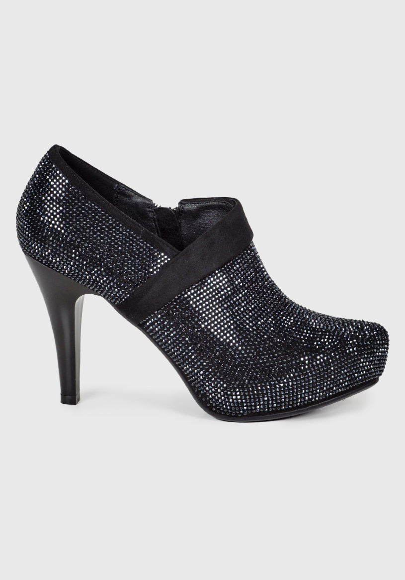 BOTÍN NEGRO ALEYDA BRILLANTE FORMAL - 4