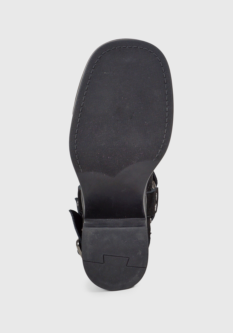 BOTÍN CUERO NEGRO BIKER CASUAL - 7