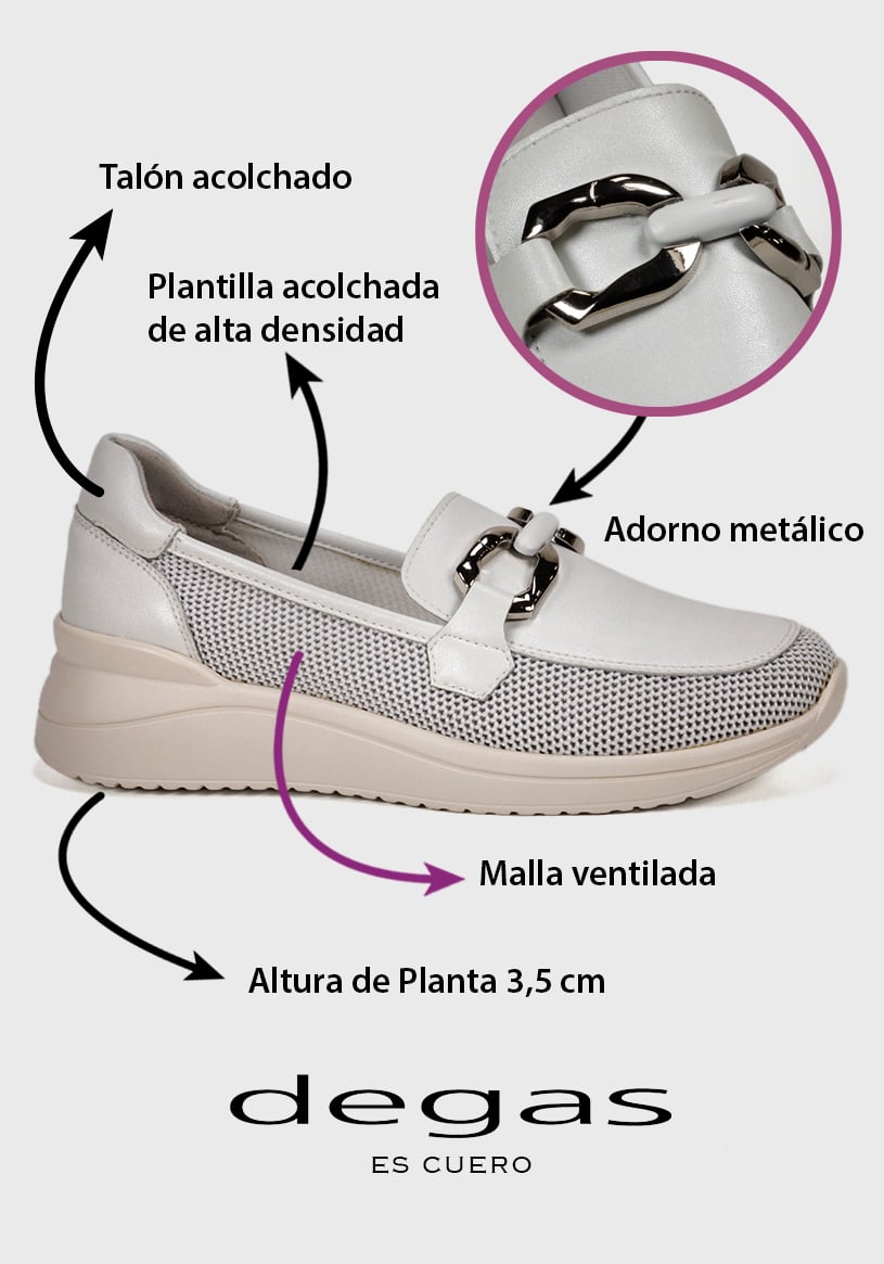 MOCASINES MUJER DEGAS CUERO BEIGE ZULLY GZ1007S25BON - 3