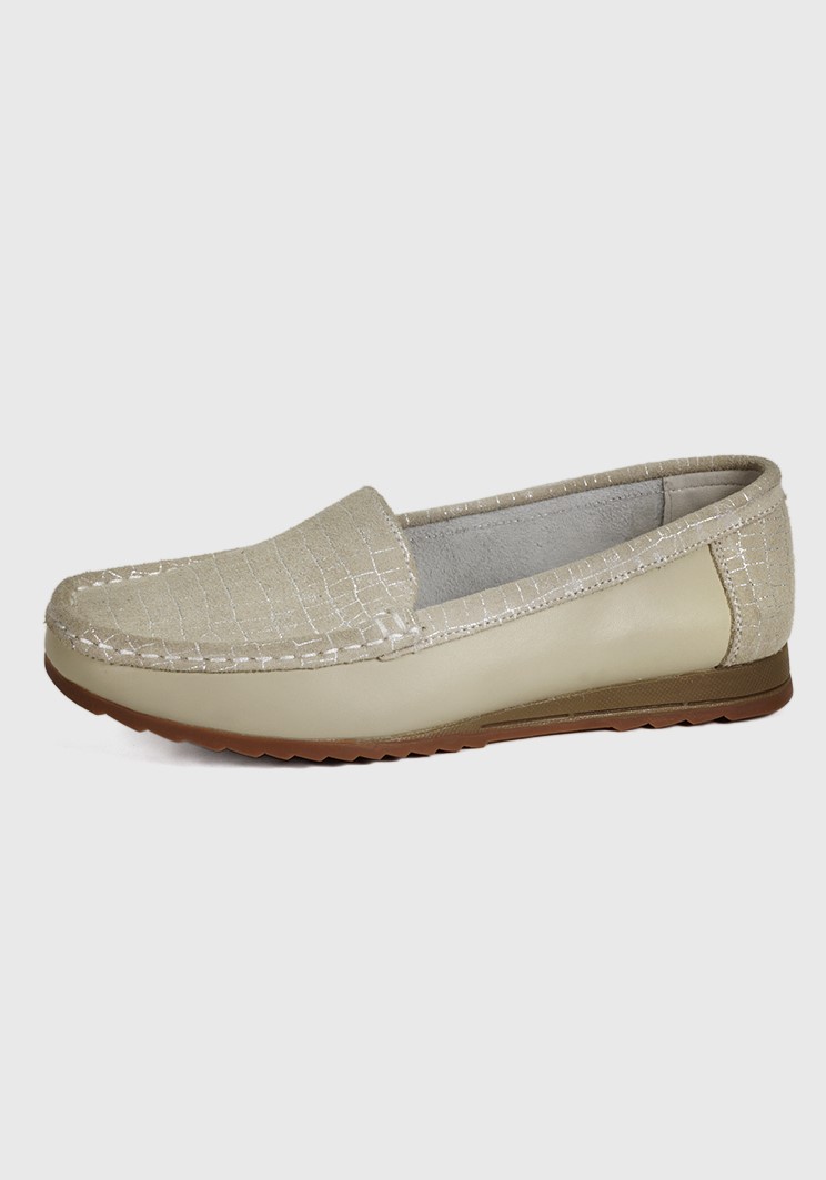 MOCASINES MUJER DEGAS CUERO BEIGE ETHEL XF7717S25BSL - 1