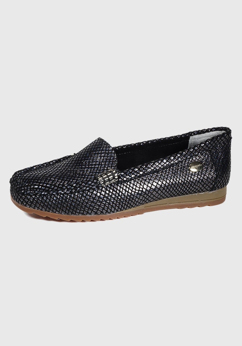 MOCASÍN CUERO ETHEL EN COLOR NEGRO - 1