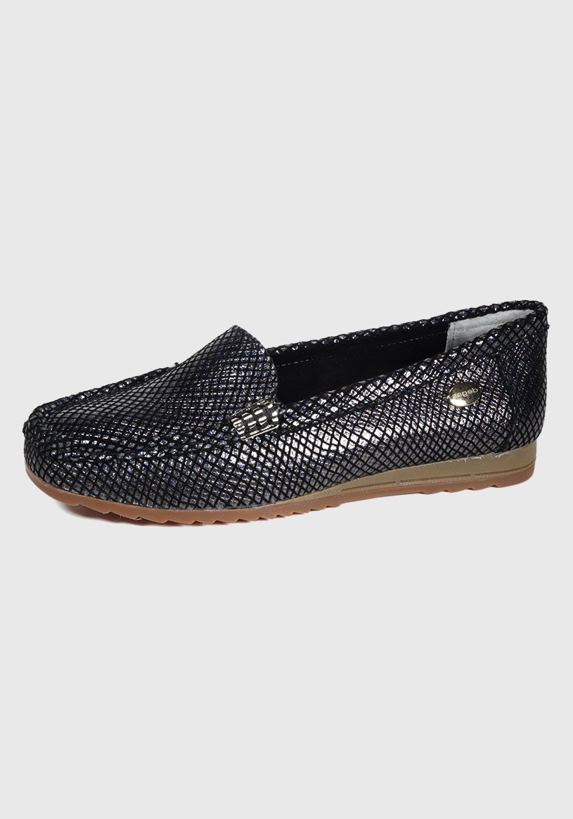 MOCASÍN CUERO ETHEL EN COLOR NEGRO - 1