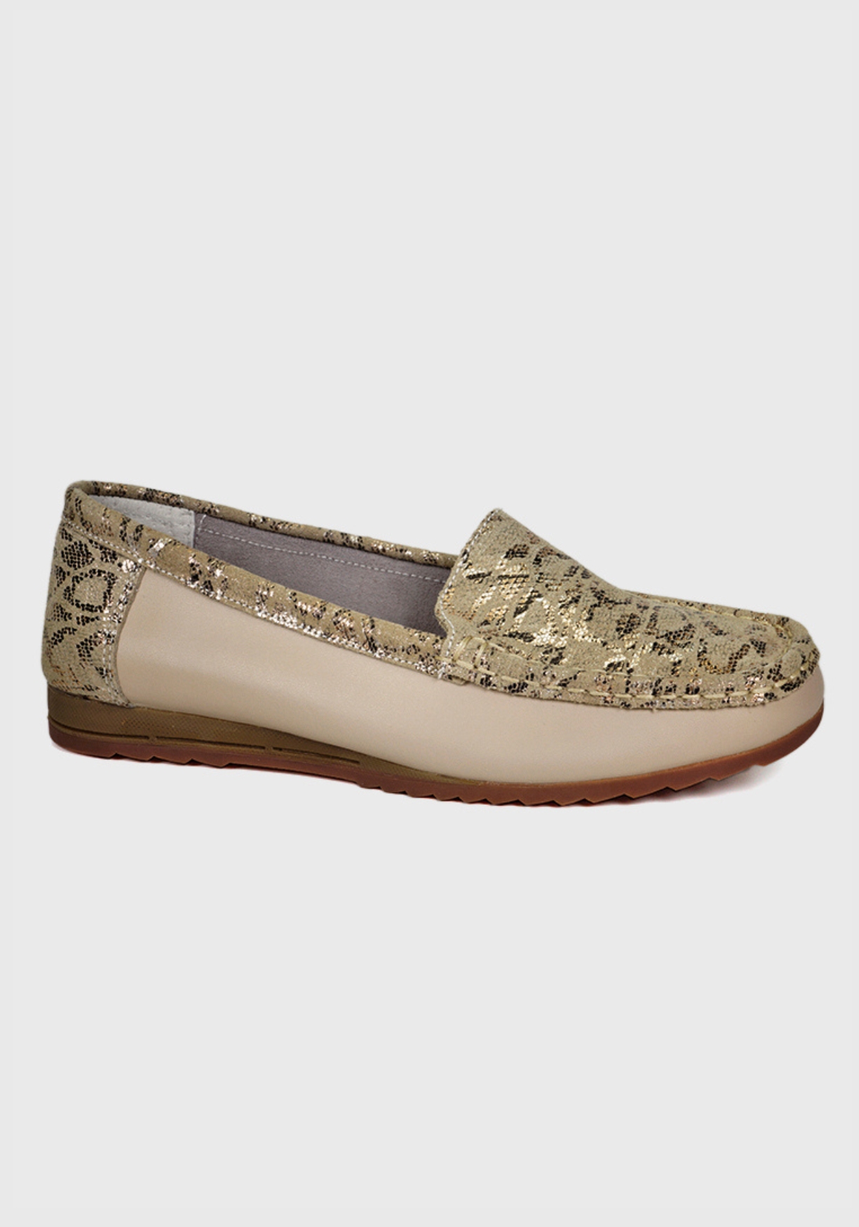 MOCASÍN CUERO ETHEL DORADO SNAKE - 2