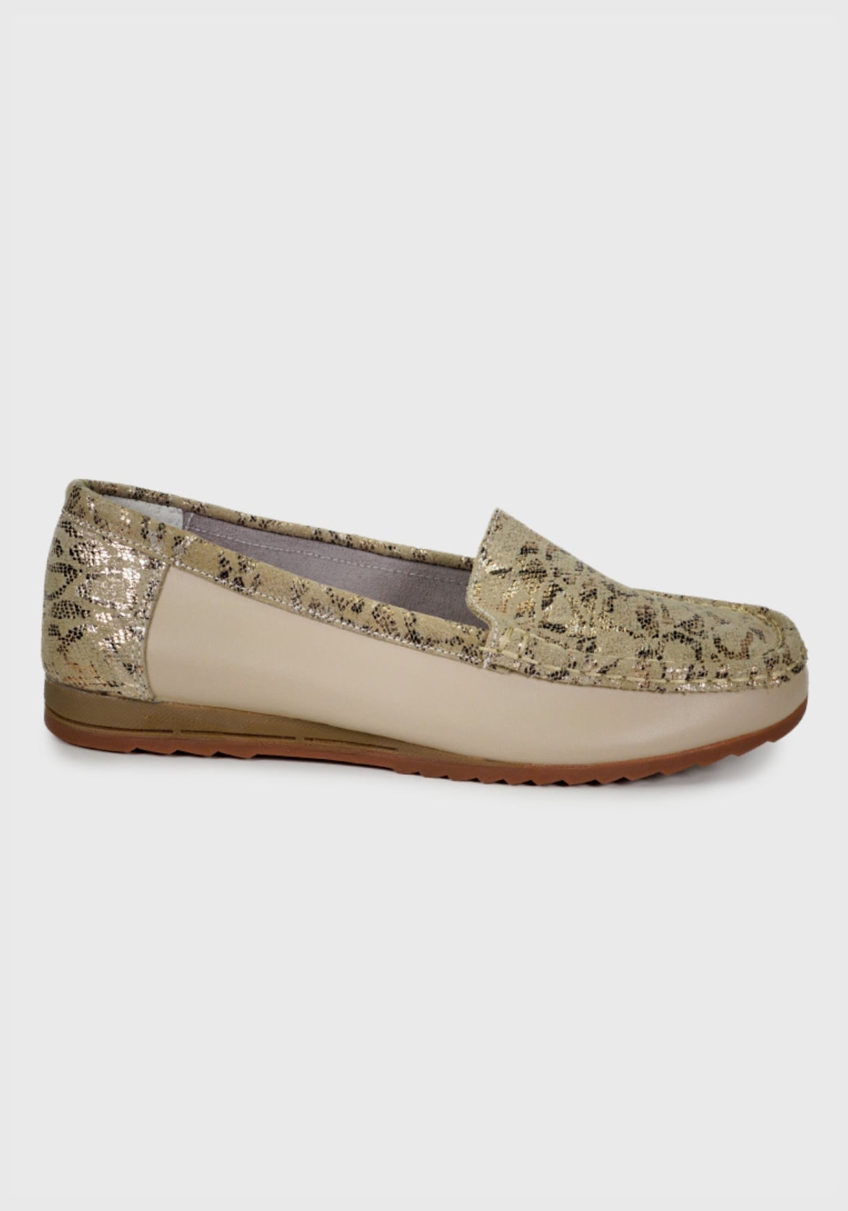 MOCASÍN CUERO ETHEL DORADO SNAKE - 3