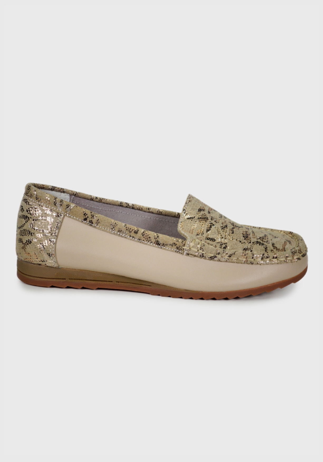 MOCASÍN CUERO ETHEL DORADO SNAKE - 3