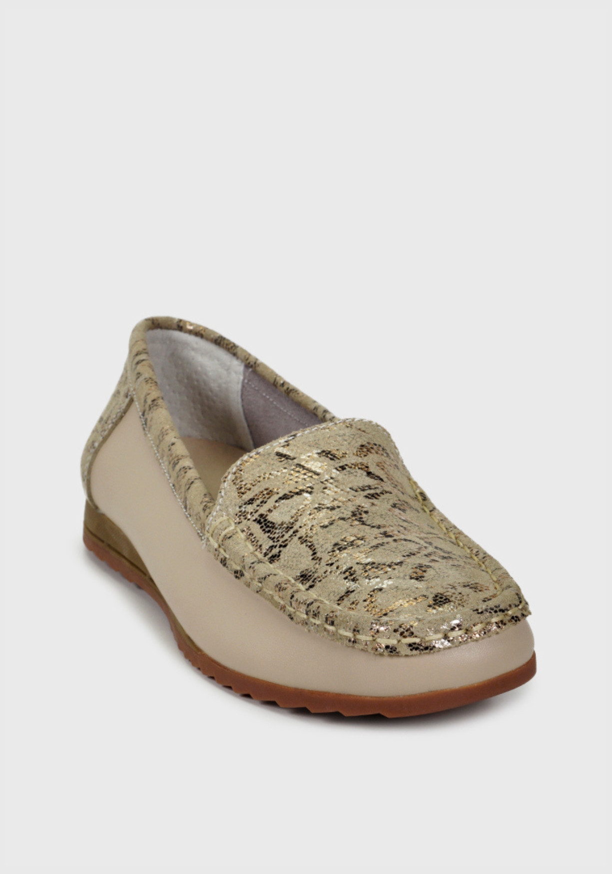 MOCASÍN CUERO ETHEL DORADO SNAKE - 4