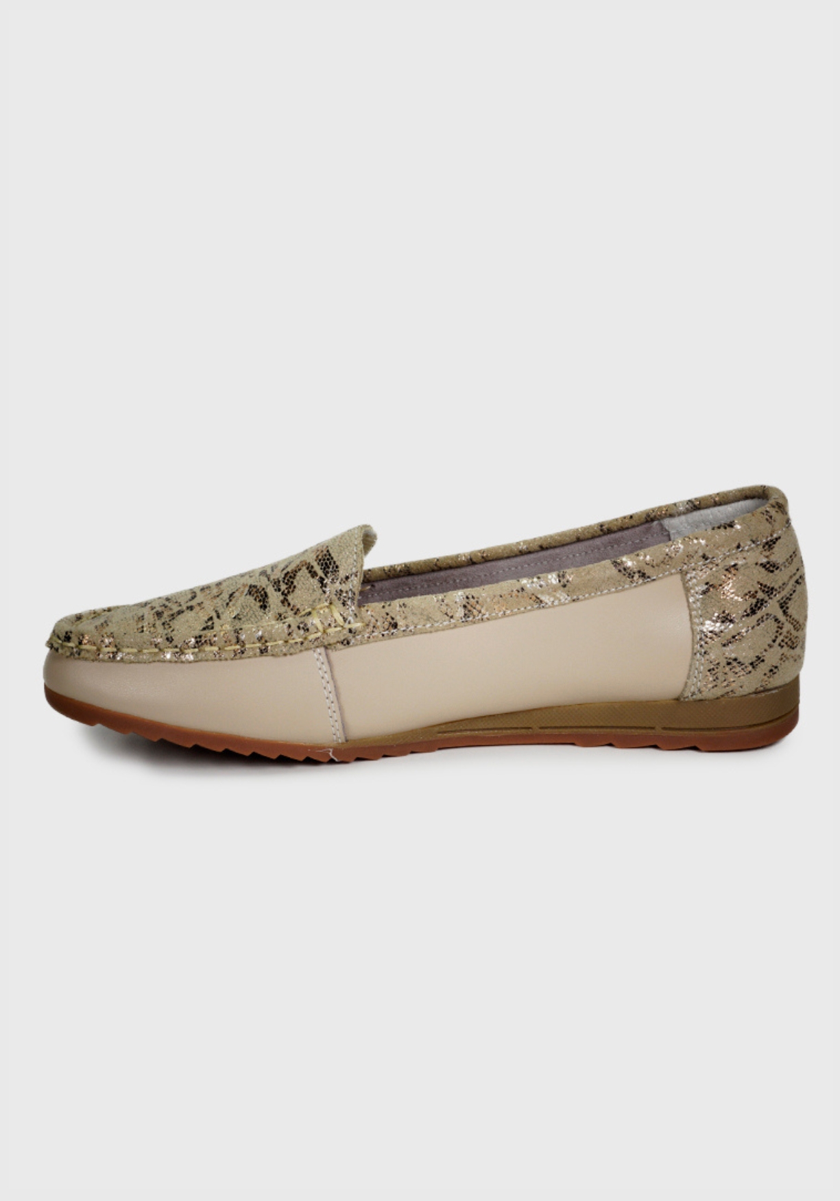 MOCASÍN CUERO ETHEL DORADO SNAKE - 5