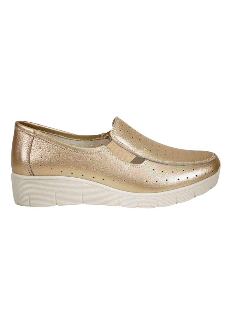 MOCASINES MUJER DEGAS CUERO DORADO ARANNA XF8807S25GLD - 1