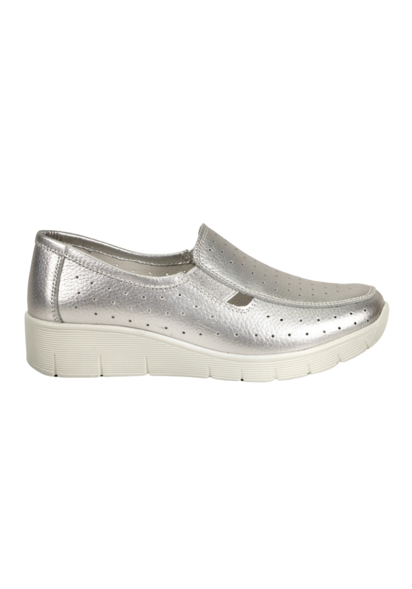 MOCASINES MUJER DEGAS CUERO ARANNA PLATEADO XF8807S25SIL - 1