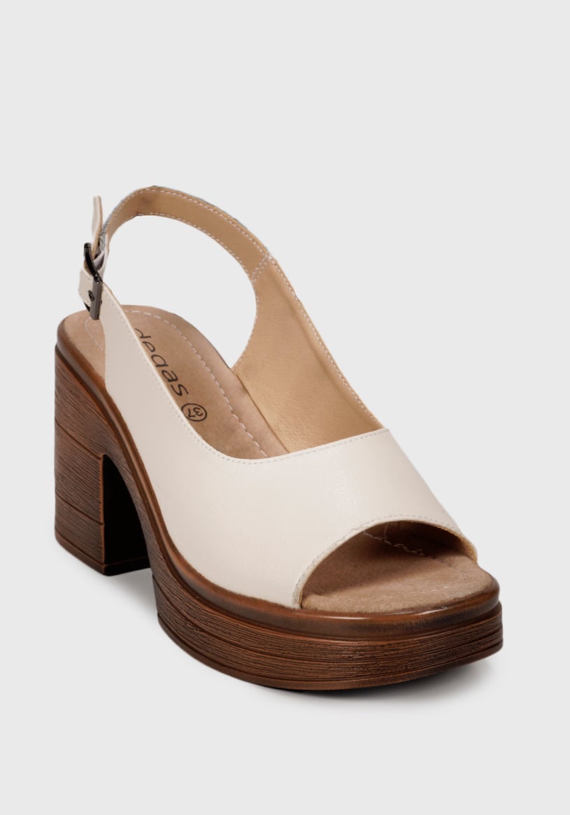 SANDALIA MUJER DEGAS CUERO BEIGE TW0124S25BEG YANIL - 3