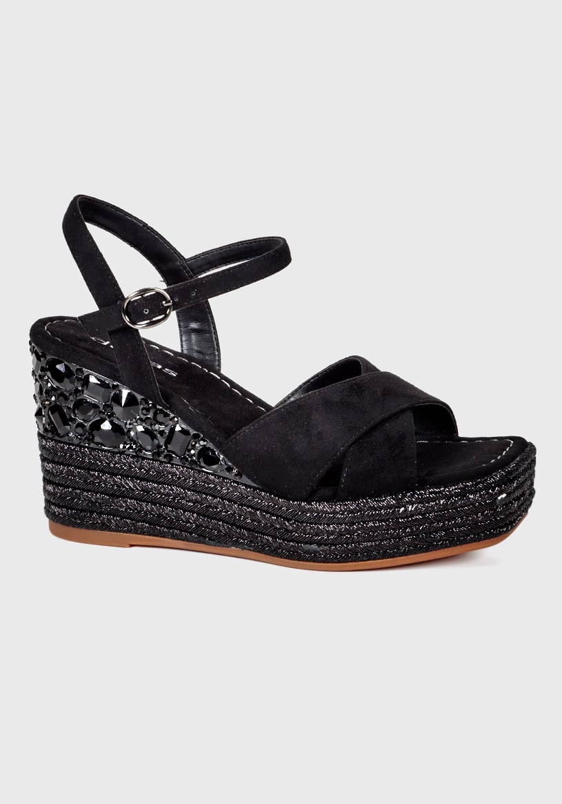 SANDALIA MUJER DEGAS CUERO NEGRO FU0064S25BLK JANARÍ - 2
