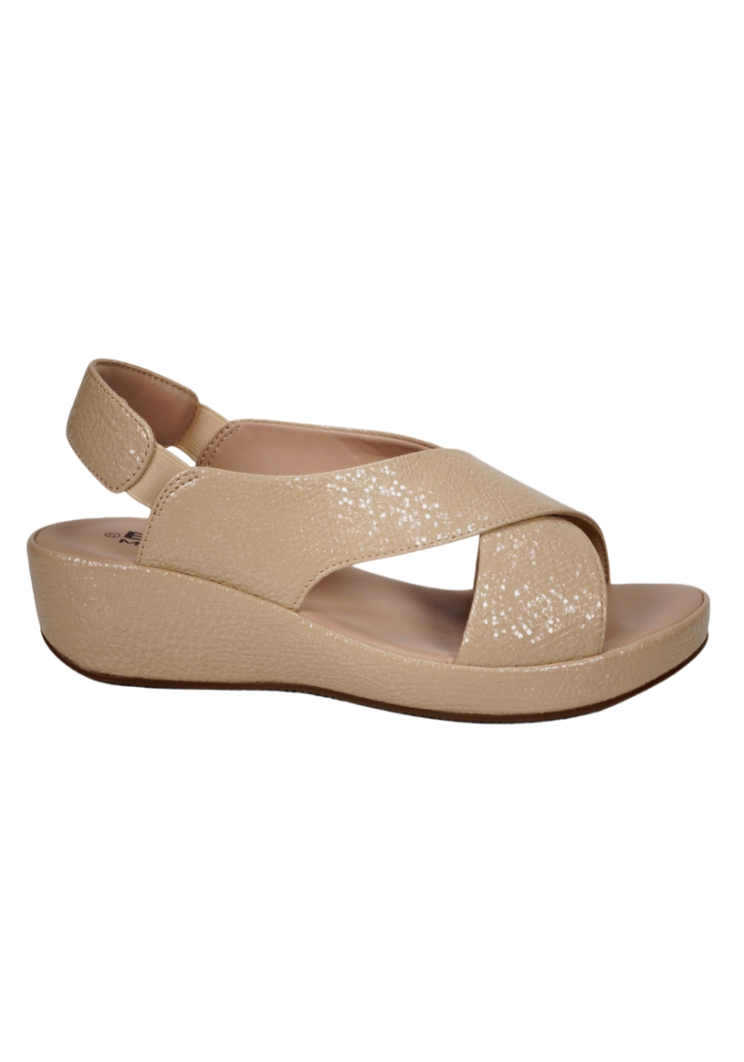 SANDALIA MUJER EDA MANZINI BEIGE PEE003S25ALM TISSINA