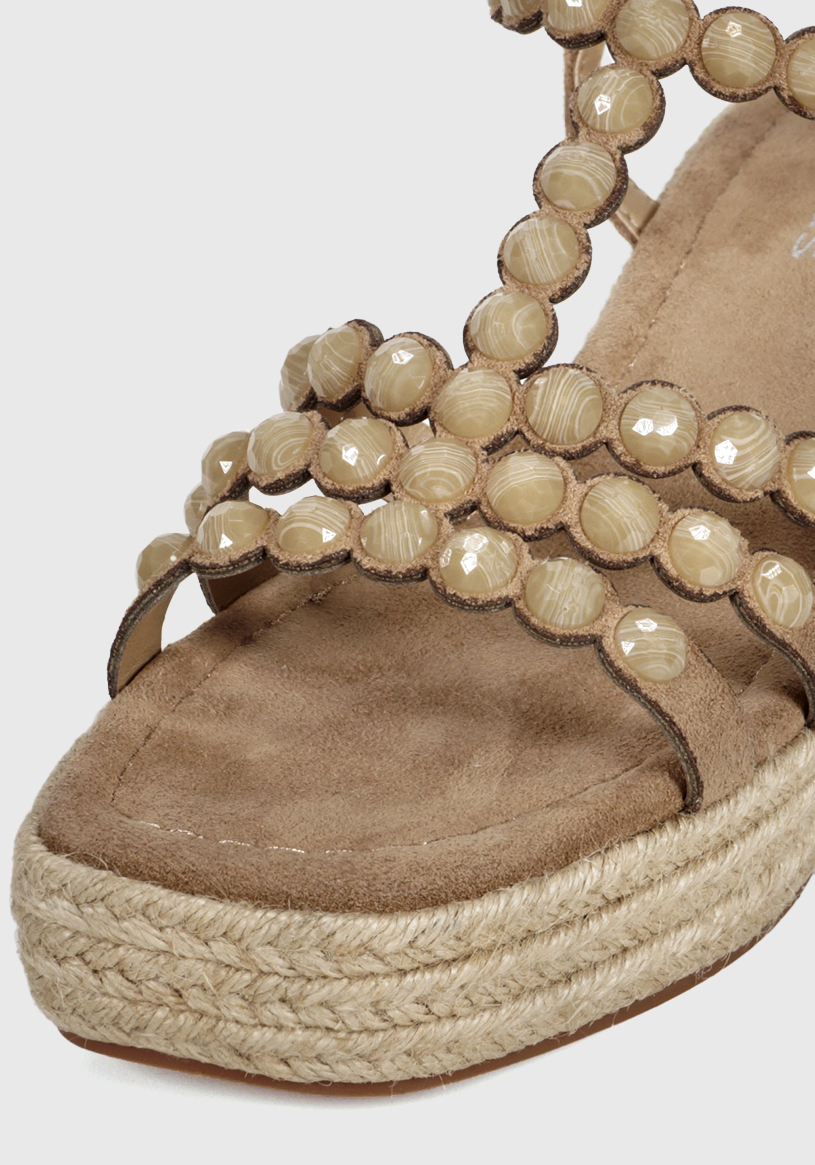 SANDALIA MUJER DEGAS CUERO BEIGE FU0056S25BEG EUNIS - 3