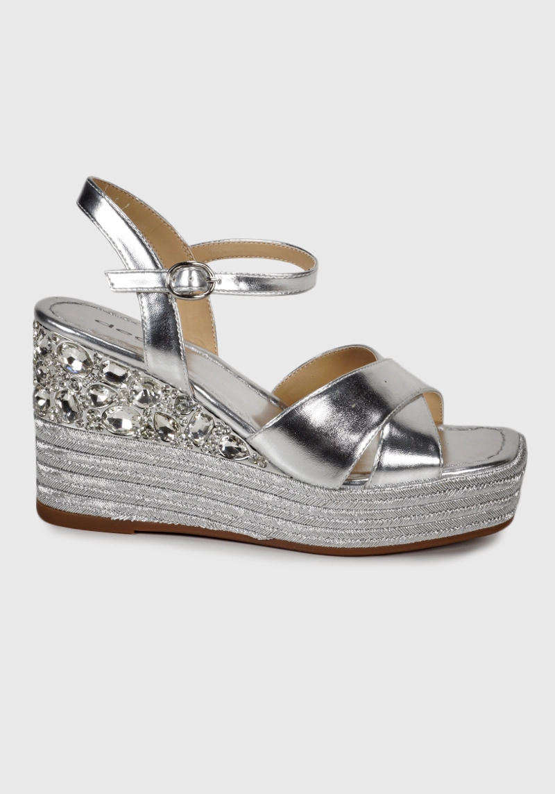 SANDALIA MUJER DEGAS CUERO PLATEADO FU0063S25SIL IBALÚ - 3