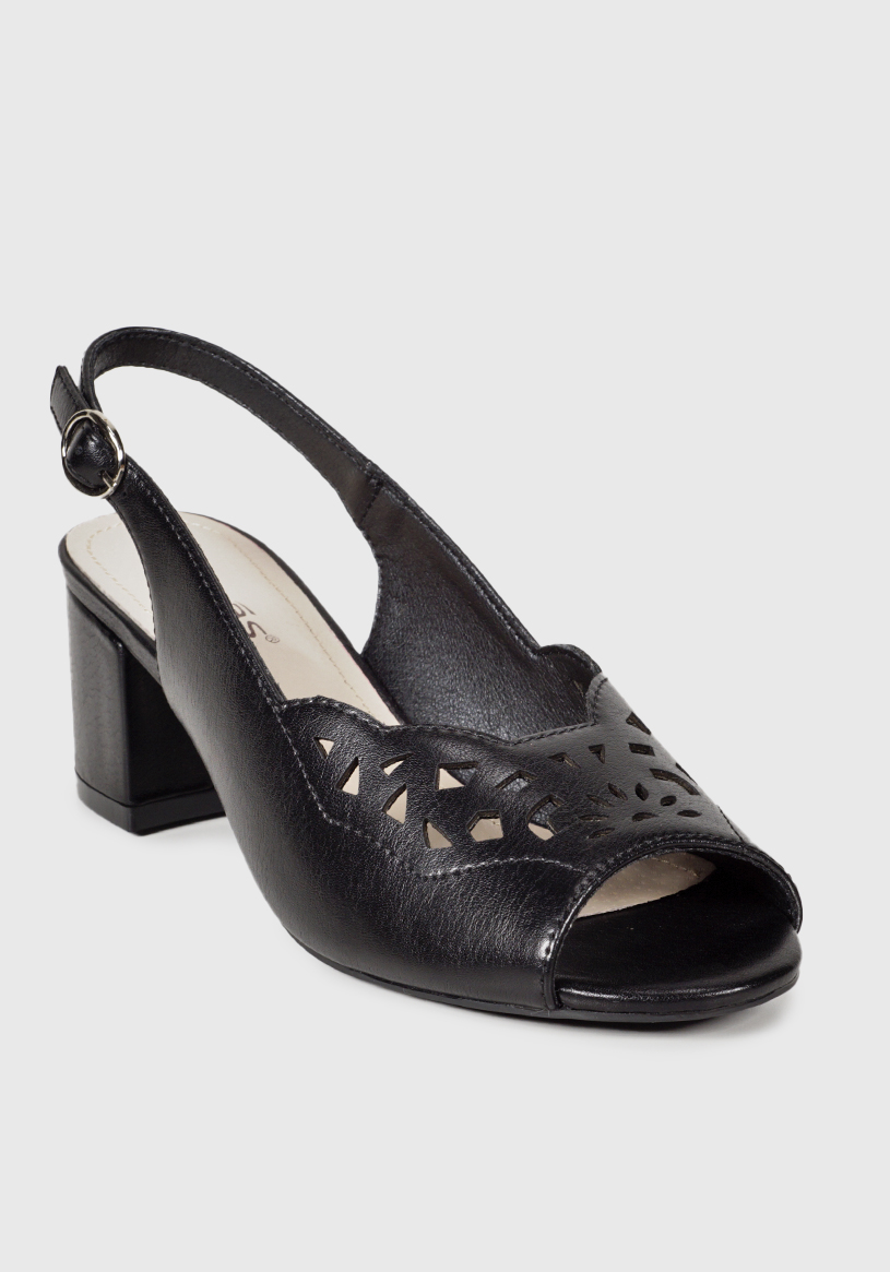 SANDALIA MUJER DEGAS CUERO NEGRO HO0043S25BLK NINETTE - 3