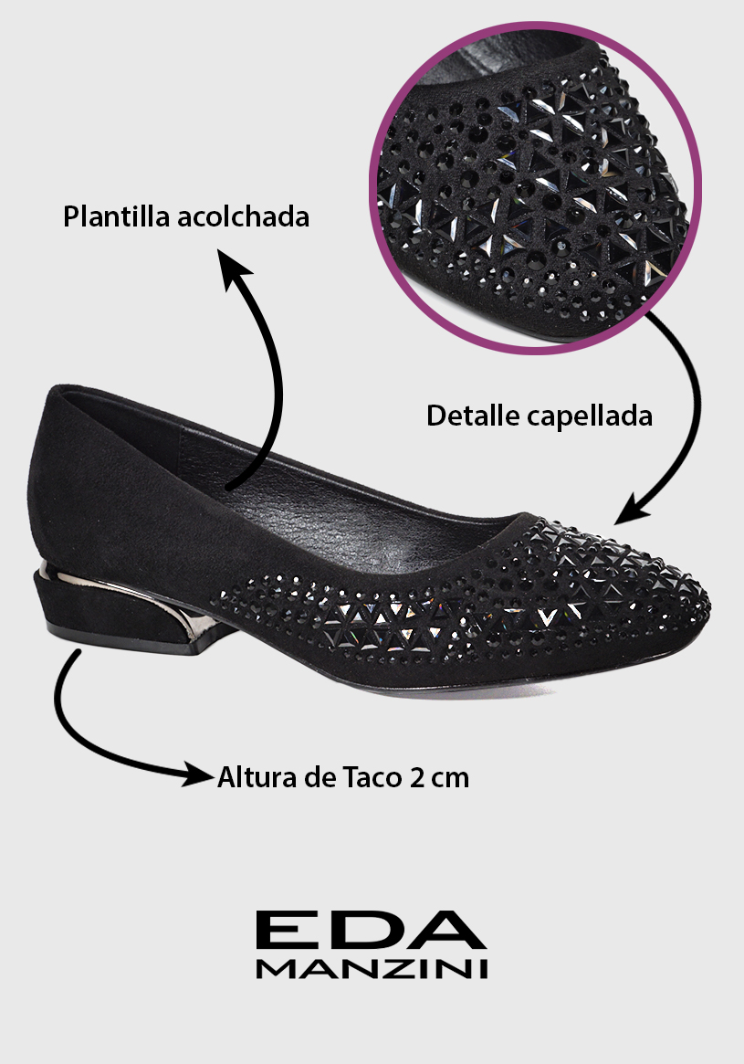 BALLERINAS MUJER EDA MANZINI NEGRO DRE250S25BLK DENISSE - 3
