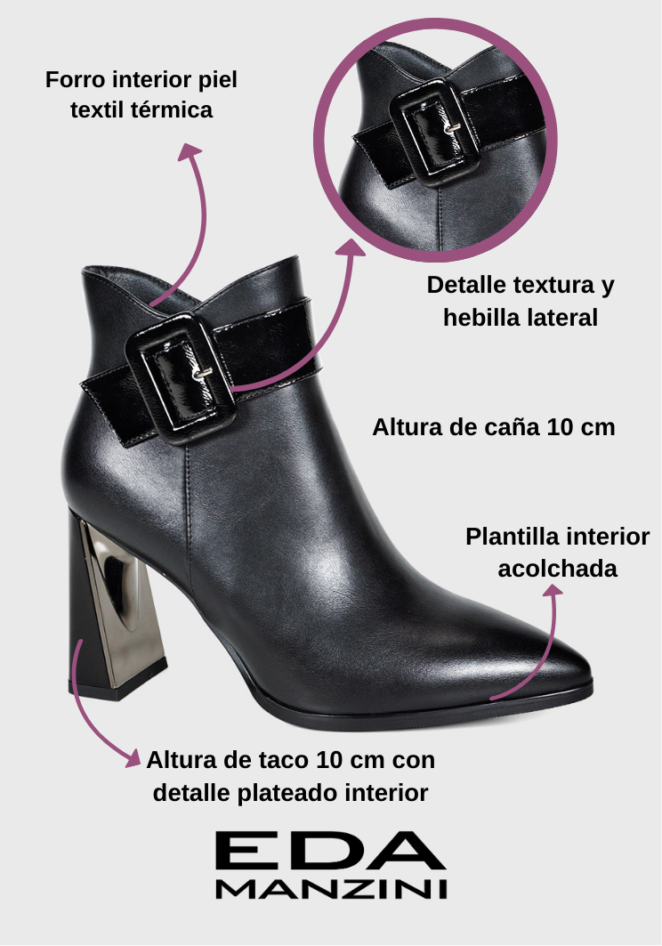 BOTÍN MUJER ASIANNE NEGRO - 9