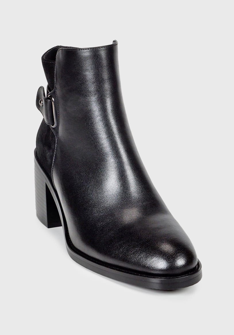BOTÍN MUJER CUERO CINZIA NEGRO - 4