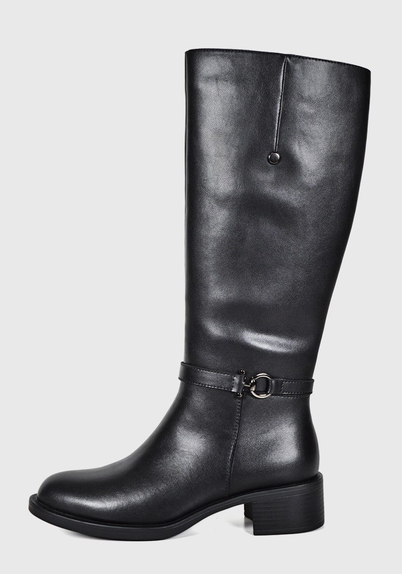 BOTA CUERO AUKA NEGRO - 2