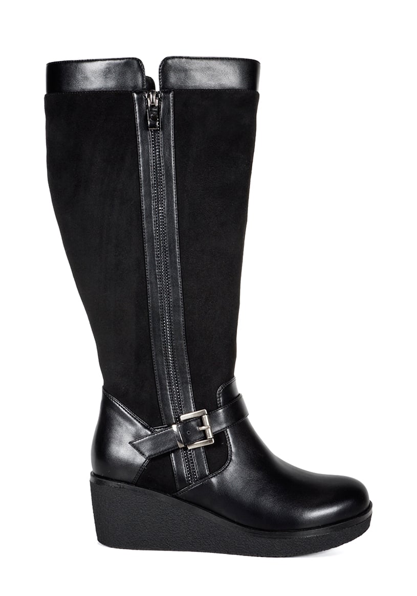 BOTA MUJER ALFIA NEGRO ANCHO XL - 1