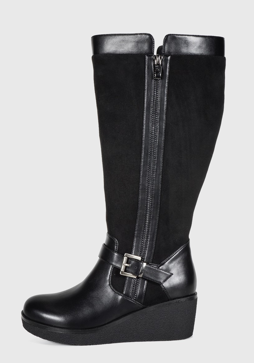 BOTA MUJER ALFIA NEGRO ANCHO XL - 2